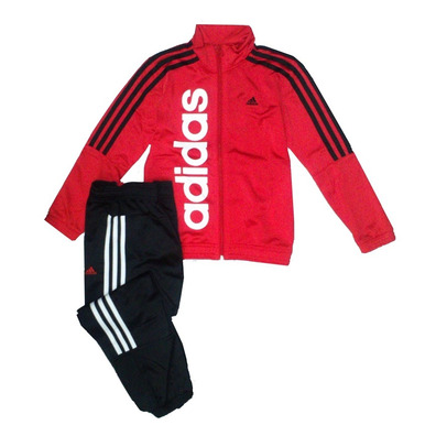 Adidas Young Boy TrackSuit Lineage Knit CH (vermelho/preto)