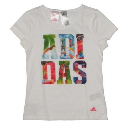 Adidas Girls Young Graphic K4K Tee (branco)