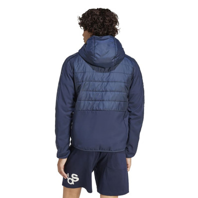 Adidas Essentials 3S  Hooded Hybrid Jacket "Blue"