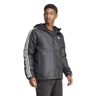 Adidas Essentials Insulated 3-Stripes Hooded Jacket "Black"