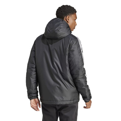 Adidas Essentials Insulated 3-Stripes Hooded Jacket "Black"