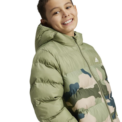 Adidas Kids Synthetic Down Allover Print Jacket "Night Cargo"