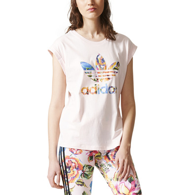 Adidas Originals The Farm Boyfriend Roll-Up Tee "Floralita" (halo pink)