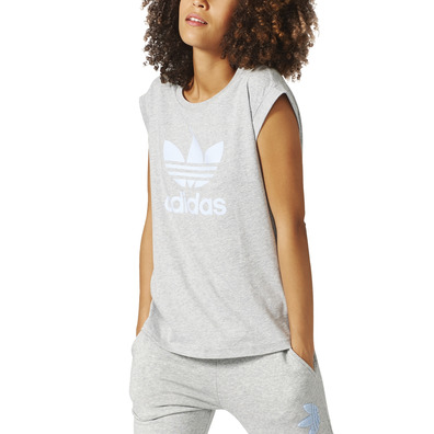 Adidas Originals W Boyfriend Roll-Up Tee (medium grey heather)