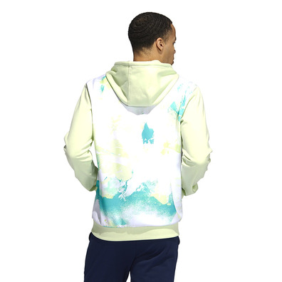 Adidas Basket Allover Print Hoodie "Lime"