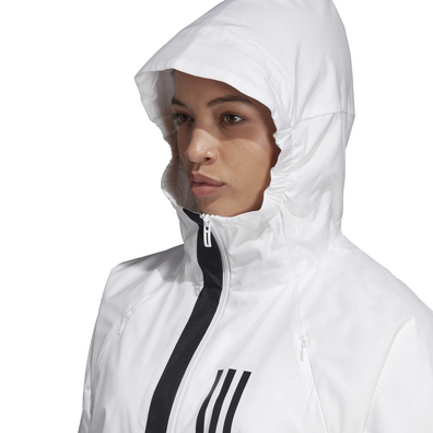 white adidas windbreaker womens