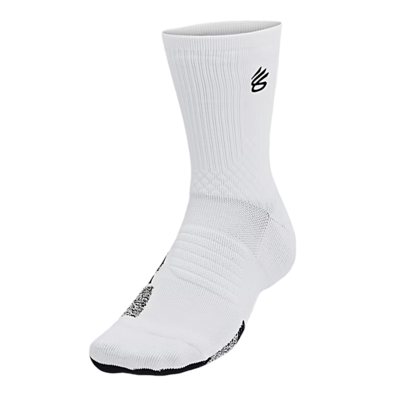 Calcetines Curry UA AD Playmaker Mid "White Black"