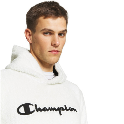 Champion Authentic Legacy Sherpa Top Hooded Fleece "White-Black"