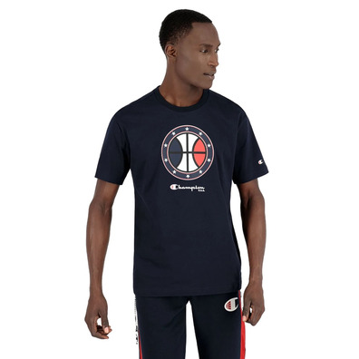 Champion Basketball Legacy Round Up Graphic Crewneck T-Shirt "Navy"