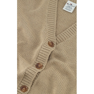 Champion C Logo Patch Knitted Cardigan "Beige"