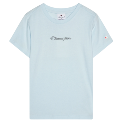 Champion Cotton Graphic Crewneck With Large Logo T-Shirt "Light Blue"