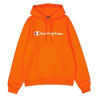 Champion Embroidered Big Logo Fleece Hoodie "Orange"