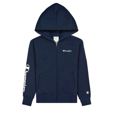 Champion Girls Legacy Hooded Full Zip Sweatshirt "Navy"