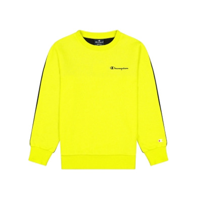 Champion Kids Legacy Script Logo Crewneck Sweatshirt "Yellow"