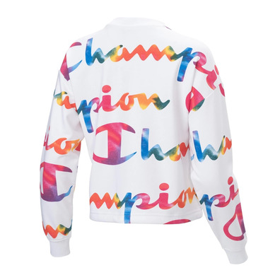 Champion Legacy Wm´s AOP Scrip Logo Print Sweatshirt "White"