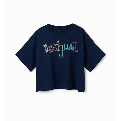 Desigual Girls Multicolour Logo T-shirt "Marine"