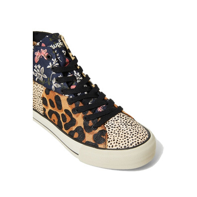 Desigual High-top Sneakers Patch Fur "Safari"