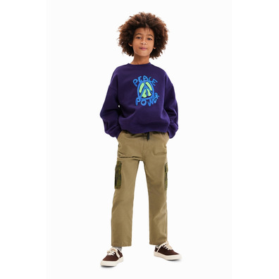 Desigual Junior Oversize Peace Sweatshirt "Blue"