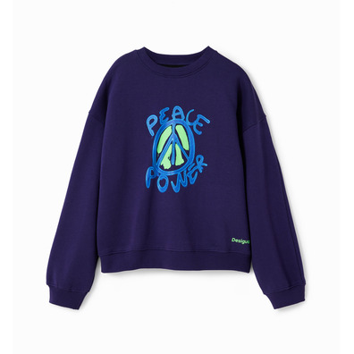 Desigual Junior Oversize Peace Sweatshirt "Blue"