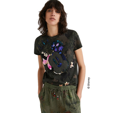 Desigual Mickey Mouse Camouflage T-Shirt