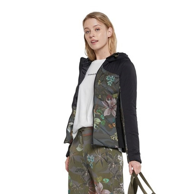 Desigual Padded Jacket Camo Flower