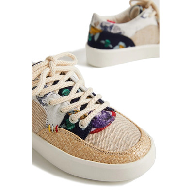 Desigual Sneakers "Patchwork with Raffia"