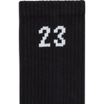 Jordan Essentials Crew Socks (3 Pairs) "Black-White"