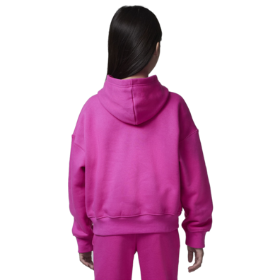 Jordan Girls Brooklyn Essentials Pullover Hoodie "Fire Pink"