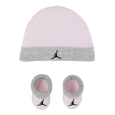 Jordan Infants Jumpman Basic Hat And Bootie Combo 2pc "Pink-Grey"