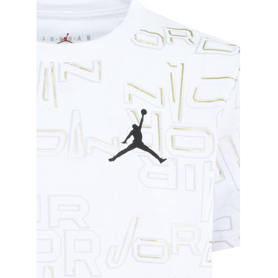 Jordan Kids Air JDB Clear Lane AOP Logo T-shirt "White"