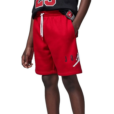 Jordan Kids Jumpman Logo Sustainable Fleece Shorts ''Red''