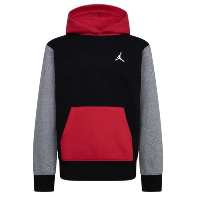 Jordan Kids JDB MJ Brooklyn French Terry Pullover "Black-Gym Red-Carbon"