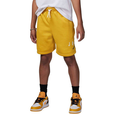 Jordan Kids Jumpman Logo Sustainable Fleece Shorts "Yellow Ocre"