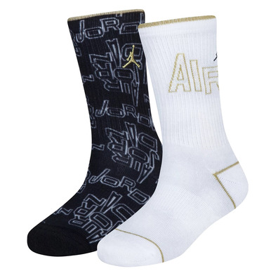 Jordan Kids Take Flight Holiday Shine Crew Socks (2 Pack)