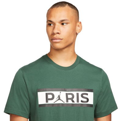 Jordan Paris Saint-Germain Wordmark T-Shirt "Noble Green"