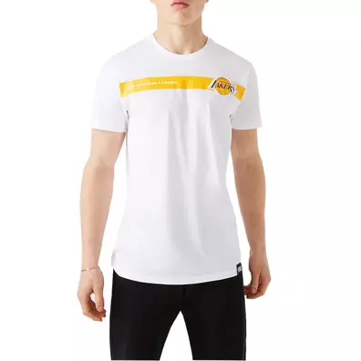 New Era Los Angeles Lakers Team Logo Stripe Tee "White"