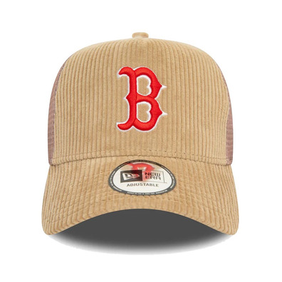 New Era MLB Boston Red Sox Cord 9FORTY E-Frame Adjustable Trucker Cap "Beige"