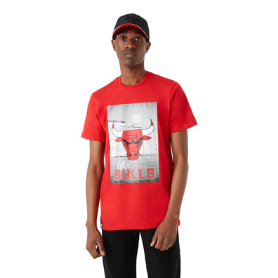 New Era NBA Chicago Bulls Photographic Tee "Red"