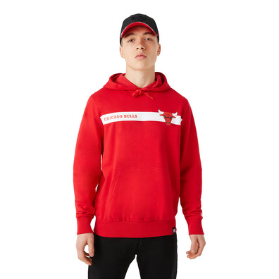 New Era NBA Chicago Bulls Team Logo Stripe Po Hoodie