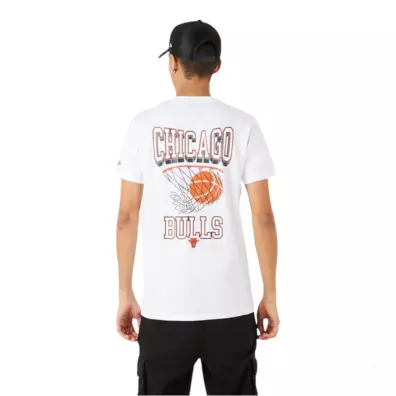 New Era NBA Chicago Bulls Throwback Graphic T-Shirt "White"