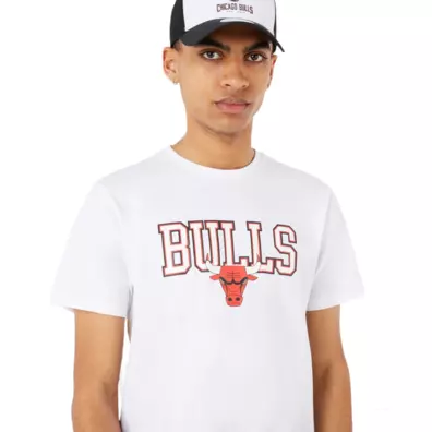 New Era NBA Chicago Bulls Throwback Graphic T-Shirt "White"