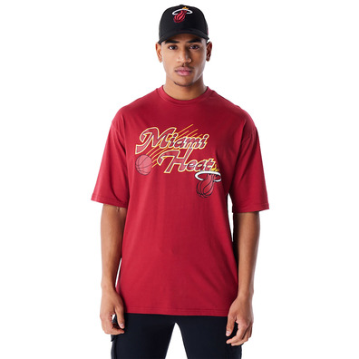 New Era NBA Miami Heat Script Oversized T-Shirt