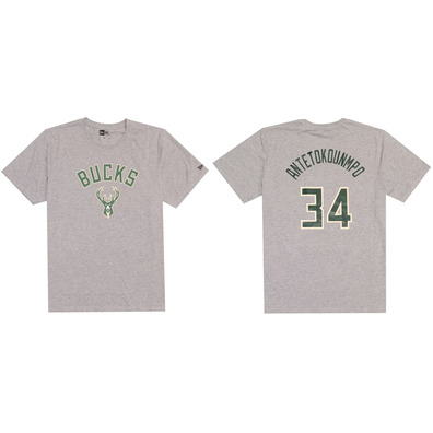 New Era NBA Team Logo Milwaukee Bucks # 34 Antetokounmpo #