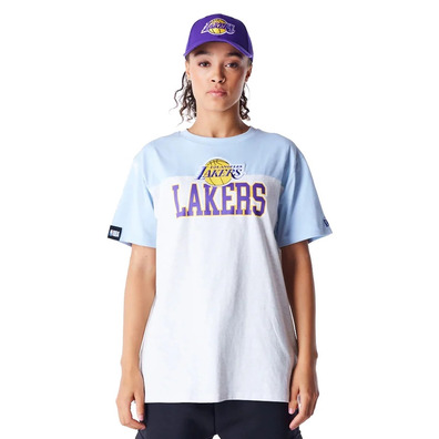 New Era Womens NBA LA Lakers Oversized T-Shirt "Pastel Blue"