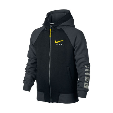 Nike Air Hoodie Boys (060/anthracite/black/electrolime)