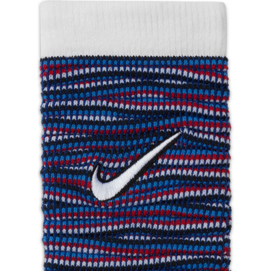 Nike Elite Crew Basketball Socks "White-Blue"