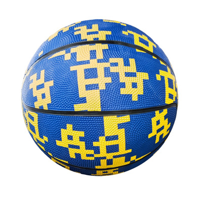 Peak Basketaball Ball "I Cam Play Blue-Yellow" (Size 5)