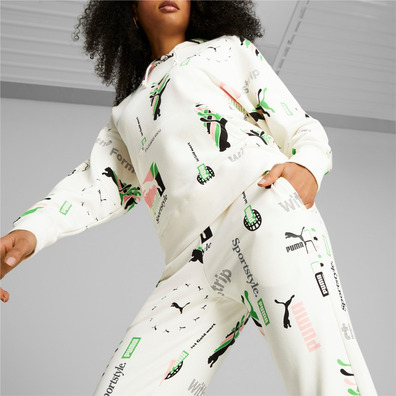 Puma CLASSICS Brand Love AOP Sweatpants TR "Warm white"