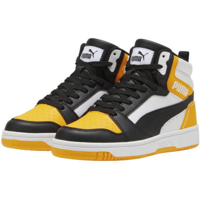 Puma Rebound V6 Mid Jr "White-Racing Yellow"