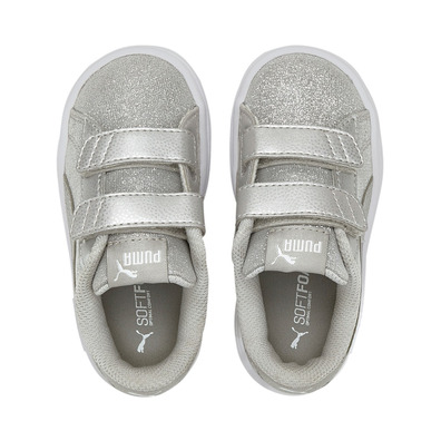 Puma Smash V2 Glitz Glam V Infant "Silver"